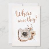 Waar waren ze Vrijgezellenfeest spel teken Kaart (Voorkant)