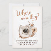 Waar waren ze Vrijgezellenfeest spel teken Kaart (Voorkant)