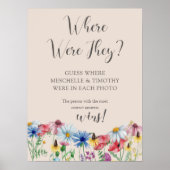 Waar waren ze Vrijgezellenfeest van de wilde bloem Poster (Voorkant)