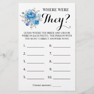 Waar waren zij? Blue Flower spelkaart Flyer