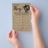 Waar Waren Zij Bruiloft Bridal Shower spelkaart Flyer (Hand)