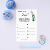 Waar waren zij Eucalyptus Bruidsaunaald spelkaart Flyer (Enkel)