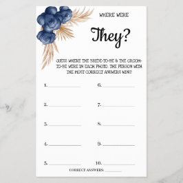 Waar was de BlueFlower Vrijgezellenfeest Game Card Flyer