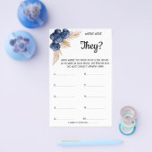 Waar was de BlueFlower Vrijgezellenfeest Game Card Flyer (Enkel)