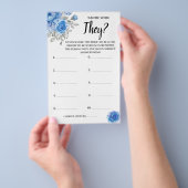 Waar was de BlueFlower Vrijgezellenfeest Game Card Flyer (Hand)