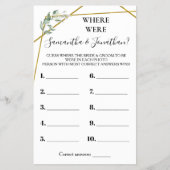 Waar was de Greenery Gold-douchekaart? Flyer (Voorkant)