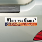 Waar was de Obama-bumpersticker? Bumpersticker (Op auto)
