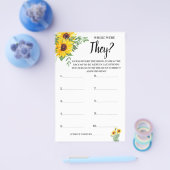 Waar was de Zonnebloemen Vrijgezellenfeest Game Ca Flyer (Enkel)