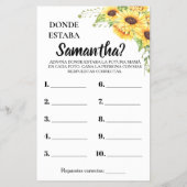 Waar was haar tweetalige spelkaart? flyer (Achterkant)