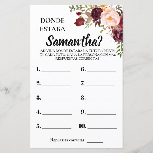 Waar was haar vrijgezellenfeest engels spaans spel (Achterkant)