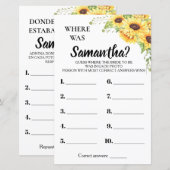 Waar was haar vrijgezellenfeest engels spaans spel (Voorkant / Achterkant)