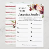 Waar was het Vrijgezellenfeest van Marsala Flowers (Voorkant / Achterkant)