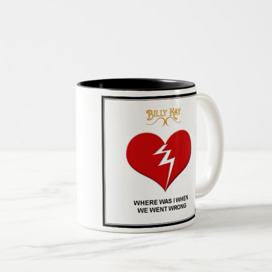 Waar was ik koffieboogstijl A Tweekleurige Koffiemok (Voorkant rechts)