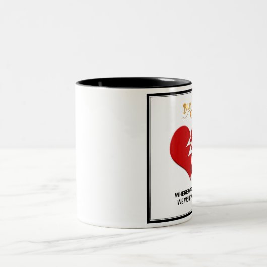 Waar was ik koffieboogstijl A Tweekleurige Koffiemok (Center)