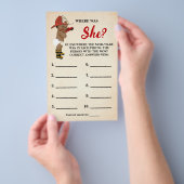Waar was Mom AA Fireman Baby shower Game Kaart (Hand)