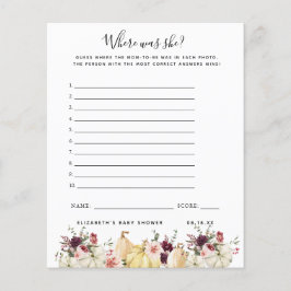 Waar was ze | Baby Shower Spel