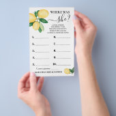 Waar was ze bruidsuitnodiging spelkaart flyer (Hand)