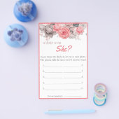 Waar was ze? Vrijgezellenfeest game-kaart Flyer (Enkel)