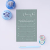 Waar was zij? Shower spelkaart flyer (Enkel)