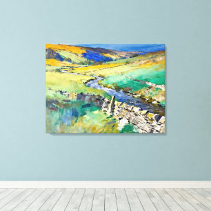 Waar water zingt - Een landschap in Yorkshire Canvas Afdruk