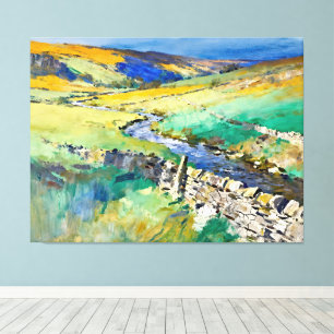 "Waar water zingt" – een landschap in Yorkshire    Canvas Afdruk