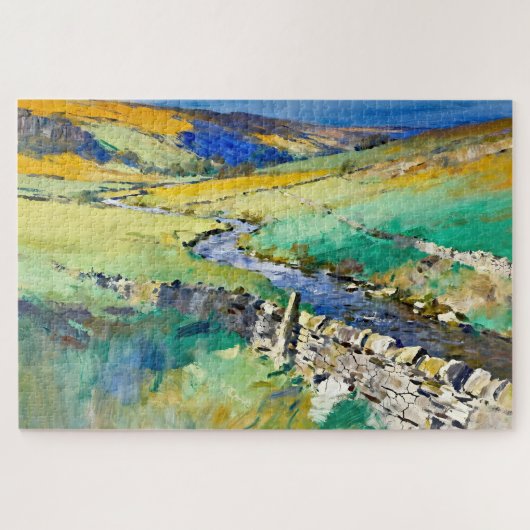 Waar water zingt - Een landschap in Yorkshire Legpuzzel (Horizontaal)