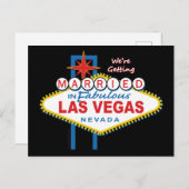 Waar we getrouwd zijn in Las Vegas Uitnodiging Briefkaart (Voorkant / Achterkant)