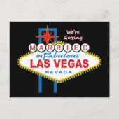 Waar we getrouwd zijn in Las Vegas Uitnodiging Briefkaart (Voorkant)