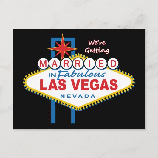 Waar we getrouwd zijn in Las Vegas Uitnodiging Briefkaart (Voorkant)