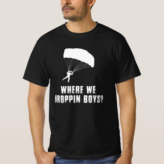 Waar we in jongens stoppen t-shirt (Voorkant)