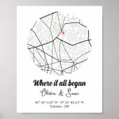 Waar we ontmoetten kaart, waar het allemaal begon, poster (Voorkant)