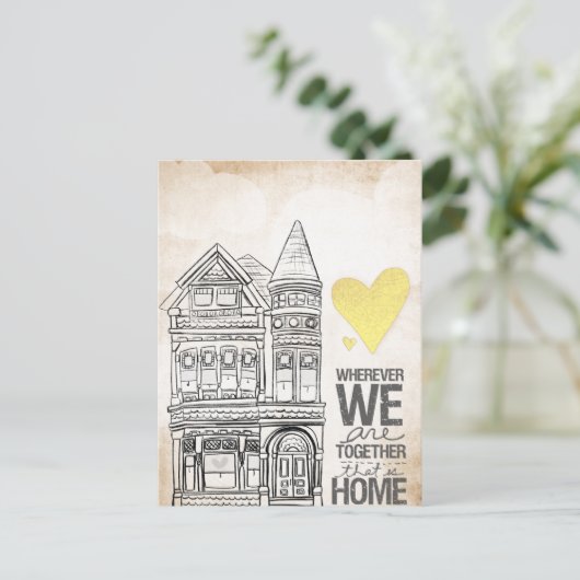 Waar we ook samen zijn briefkaart (Staand voorkant)