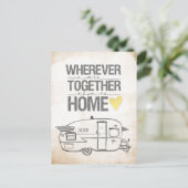 Waar we ook zijn, Shasta Trailer Briefkaart (Staand voorkant)