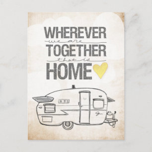 Waar we ook zijn, Shasta Trailer Briefkaart