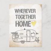 Waar we ook zijn, Shasta Trailer Briefkaart (Voorkant)