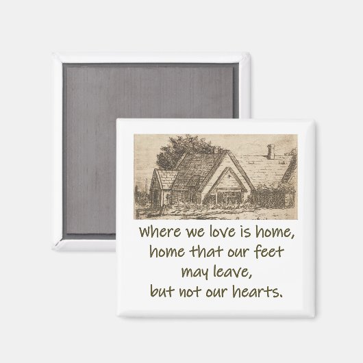 Waar we van houden is thuis - thuisprijsopgave magneet (Voorkant / Achterkant)