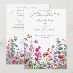 Waar Wilde Bloemen Groeien Baby Borrel Kaart