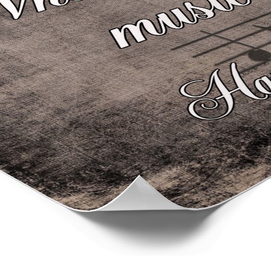 Waar woorden falen -- Muziekcitaat - Print (Hoek)