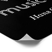 Waar woorden falen — Muziekquote — afdrukken Poster (Hoek)