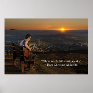 Waar woorden falen, spreekt muziek poster