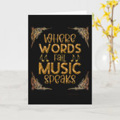 WAAR WOORDEN muziek niet spreken Kaart (Gele Bloem)