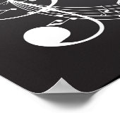 Waar woorden ontbreken MUZIEK spreekt Inspirerend  Poster (Hoek)