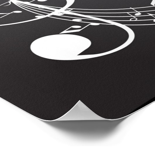 Waar woorden ontbreken MUZIEK spreekt Inspirerend  Poster (Hoek)