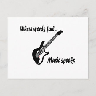 Waar woorden ontbreken, spreekt muziek briefkaart