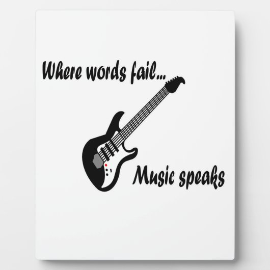 Waar woorden ontbreken, spreekt muziek fotoplaat (Voorkant)