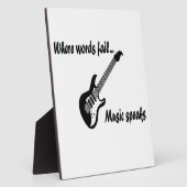 Waar woorden ontbreken, spreekt muziek fotoplaat (Zijkant)