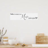 Waar woorden ontbreken, spreekt muziek poster (Keuken)