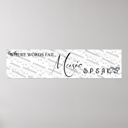 Waar woorden ontbreken, spreekt muziek Poster (Voorkant)