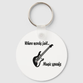 Waar woorden ontbreken, spreekt muziek sleutelhanger