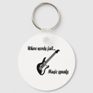 Waar woorden ontbreken, spreekt muziek sleutelhanger